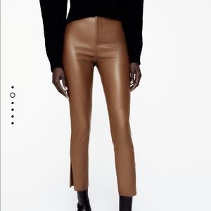 Zara leather Hi-Rise Legging